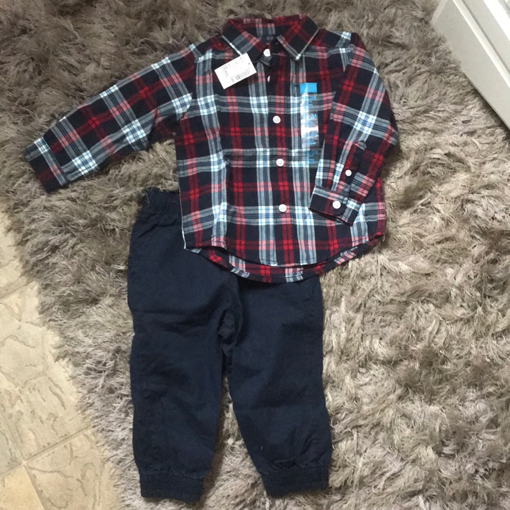 NWT Button down shirt with matching pants